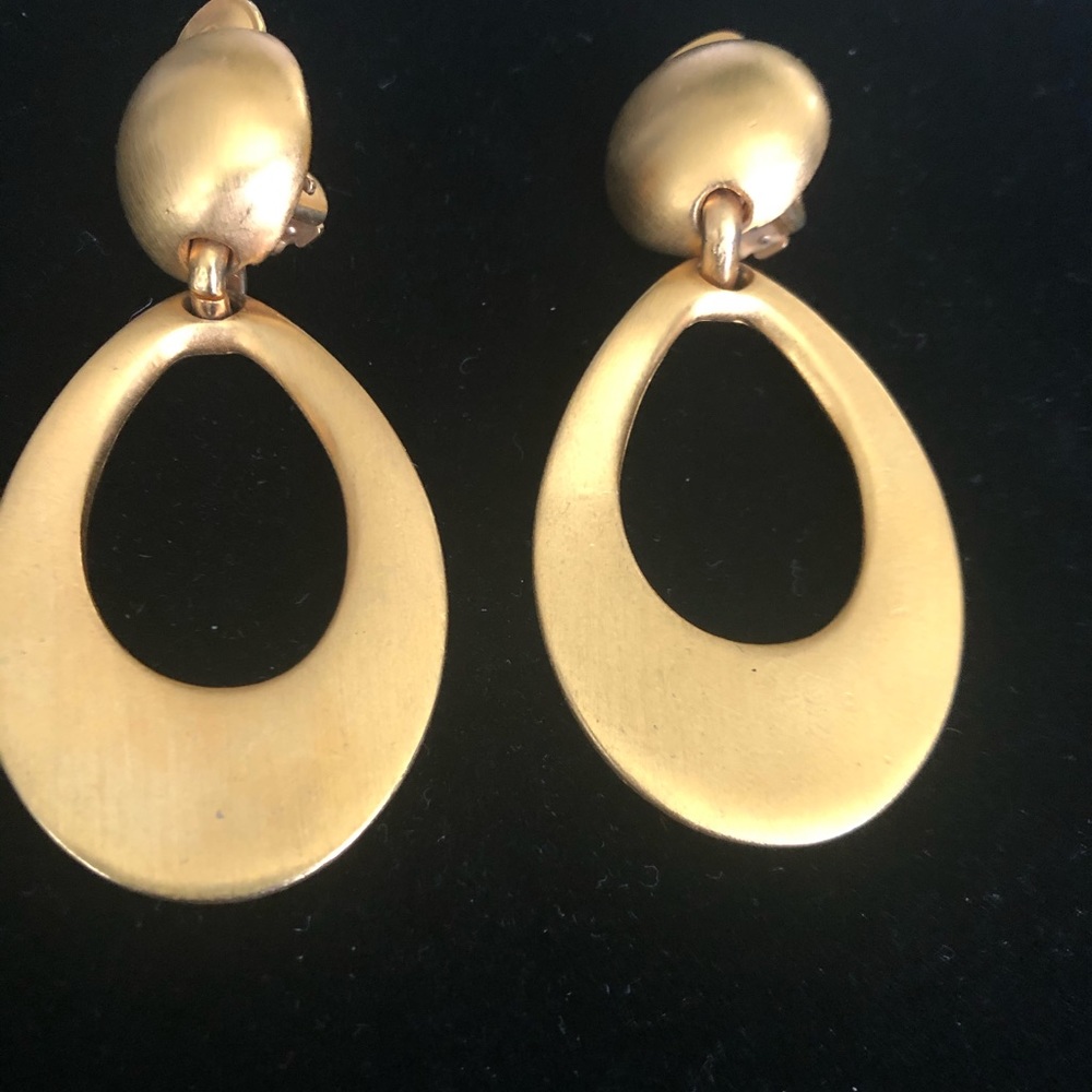 Goldtone modern hoop earrings